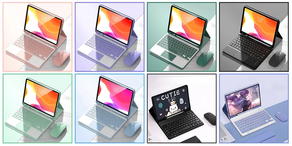 Wireless Keyboard Mouse Combo – iPad, Android, Windows Tablet, Multi-Language