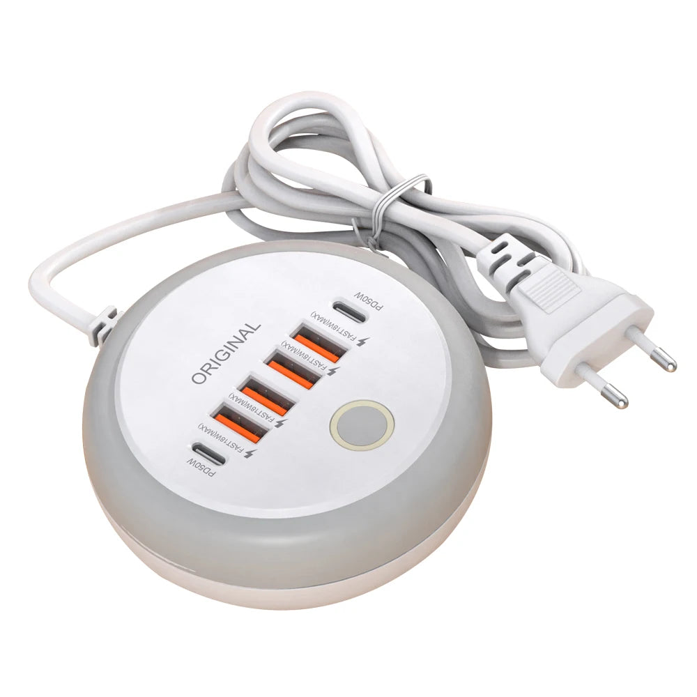 50W USB Multi-Port Charger – Quick Charge for Phones