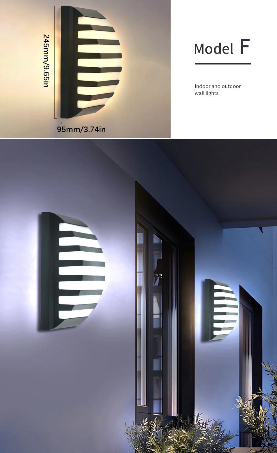 Outdoor Wall Light – Modern LED, AC110-220V, Sensor