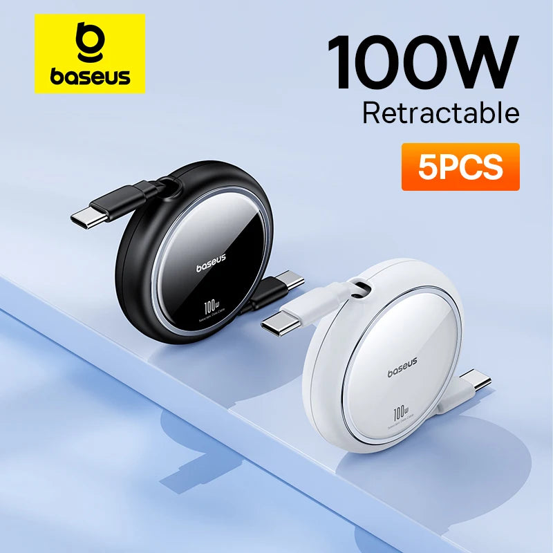 Baseus 100W Retractable USB-C Cable – Fast Charging