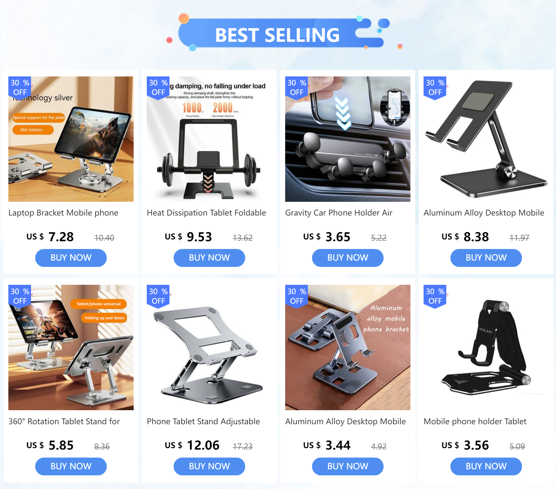 360° Tablet Stand – Adjustable Foldable iPad Holder