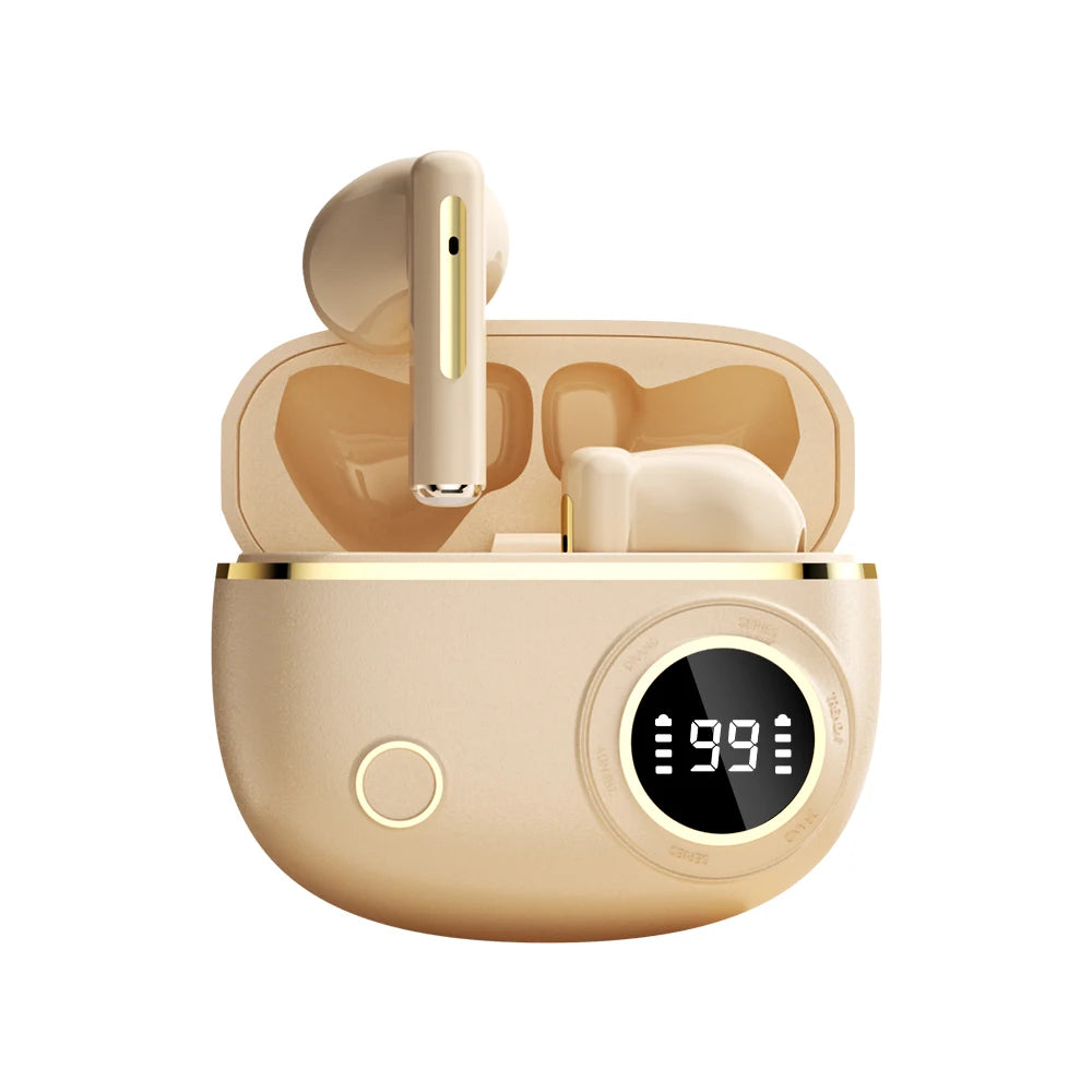 TWS Wireless Bluetooth Earbuds – LED Display, Noise Reduction & IPX Waterproof Sports Headphones