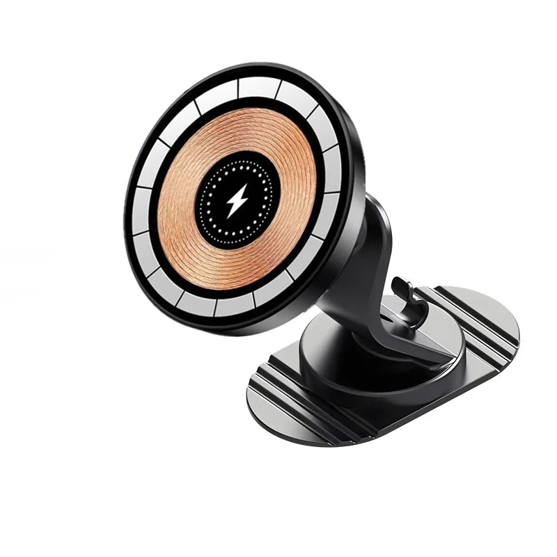 Magnetic Car Charger Holder – 15W Wireless Fast Charge