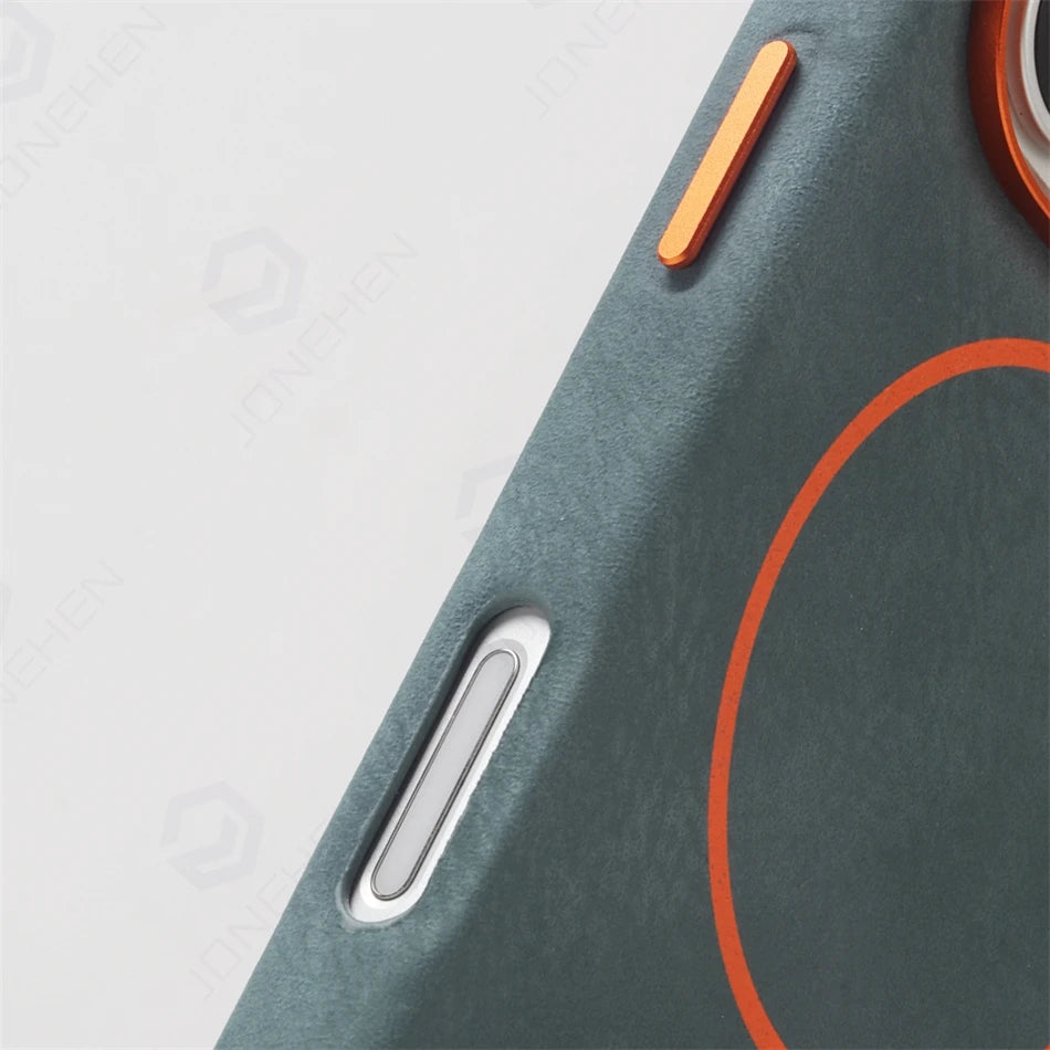 Business Matte Magnetic MagSafe Leather Case for iPhone 15–17 Series & 17 Air