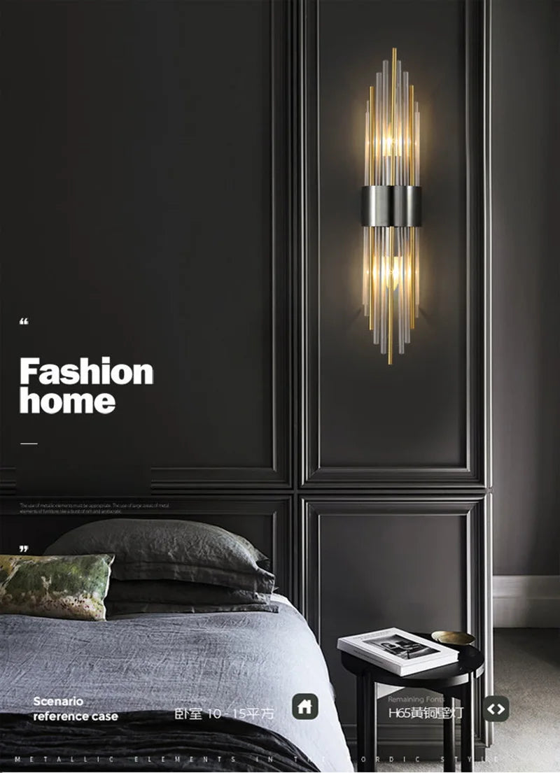 Luxury LED Gold Wall Sconce – Indoor Designer Lighting