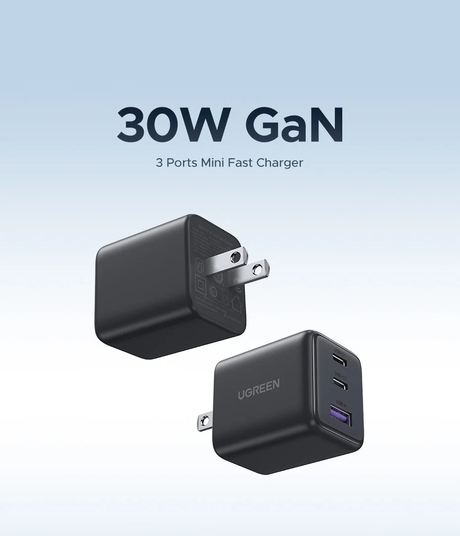 UGREEN GaN Mini Charger – 20W/30W PD 3.0 USB-C