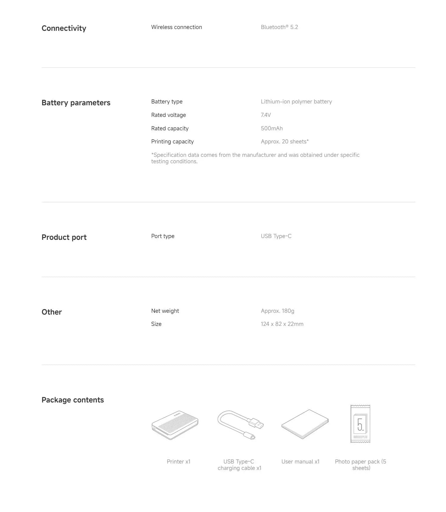 Portable Xiaomi 1S Photo Printer – Thermal Print & AR Video