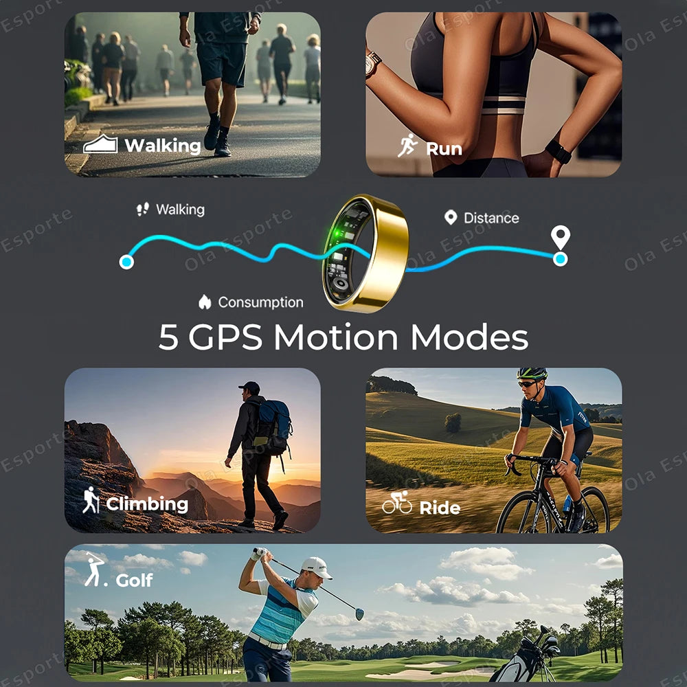 Smart Ring 2025 – Health & Fitness Tracker, Waterproof IP68