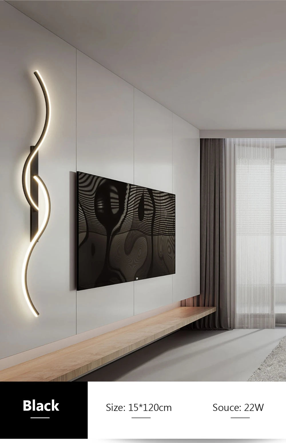 Modern Minimalist Wall Lamp – LED Strip for Home