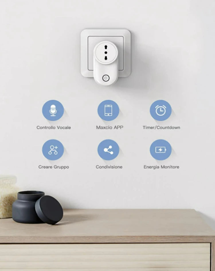Tuya Smart WiFi Plug 16A with Power Monitoring – Alexa & Google