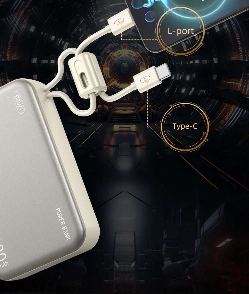 20000mAh 66W Fast Charge Power Bank – for iPhone, Xiaomi & Samsung