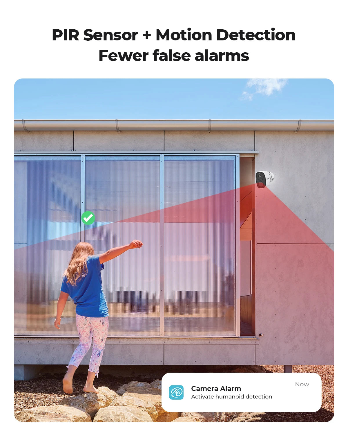 2K Wireless Security Camera – Battery Outdoor Spotlight & Siren