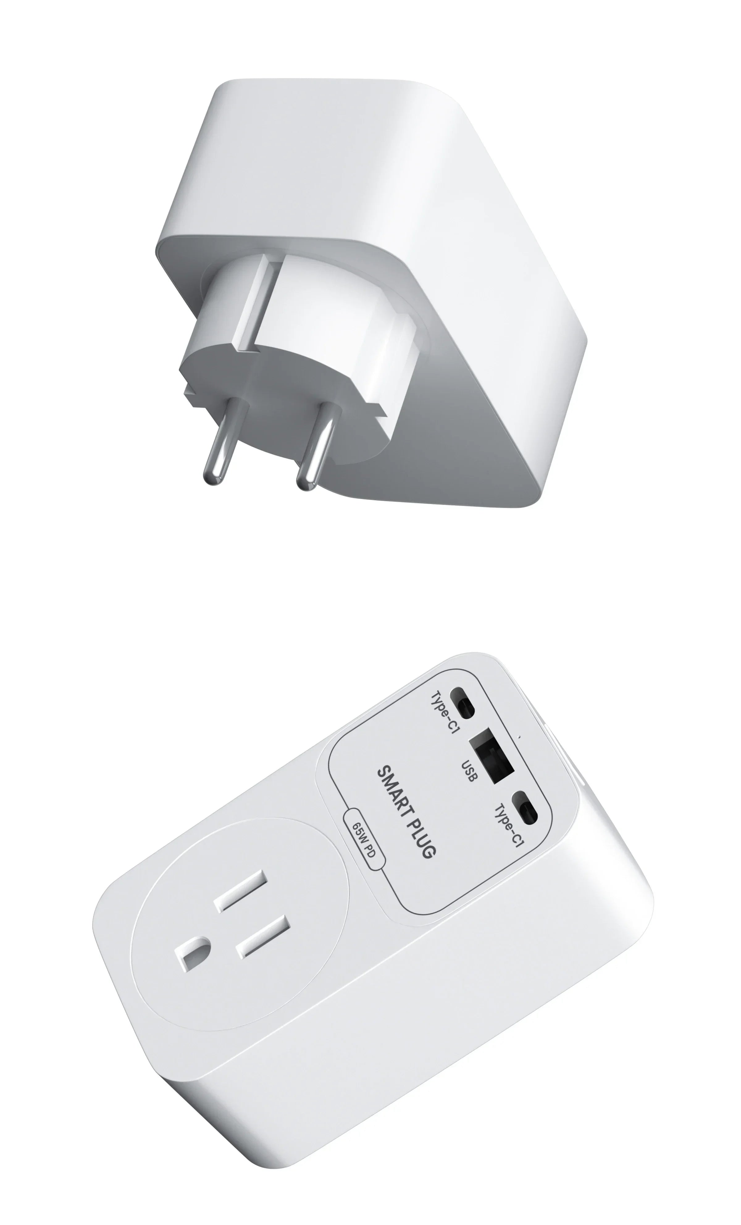 GIRIER Smart WiFi Plug + 65W Fast Charger – EU/US/UK/FR