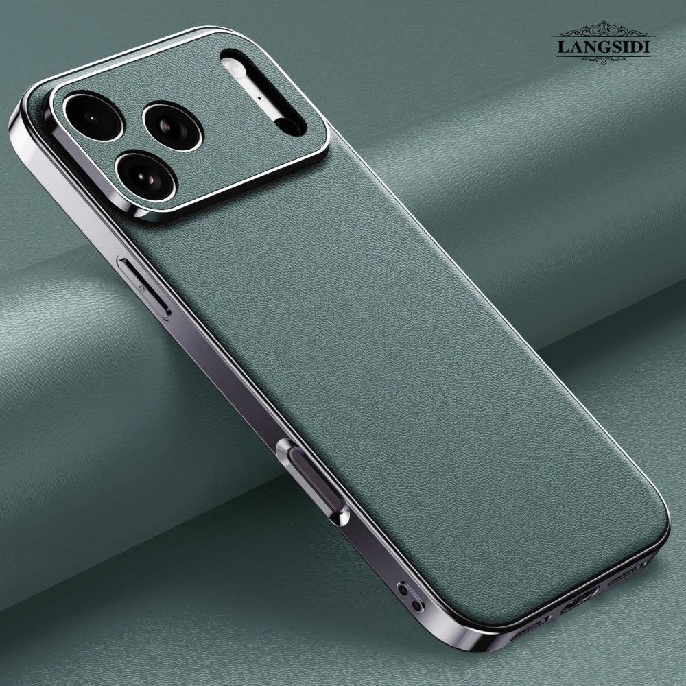 Luxury Leather Protective Case – iPhone 16 & 17 Series