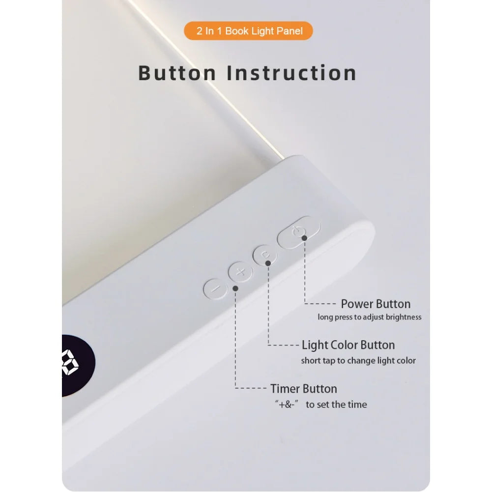 Rechargeable LED Book Lamp – Smart Night Light for Students