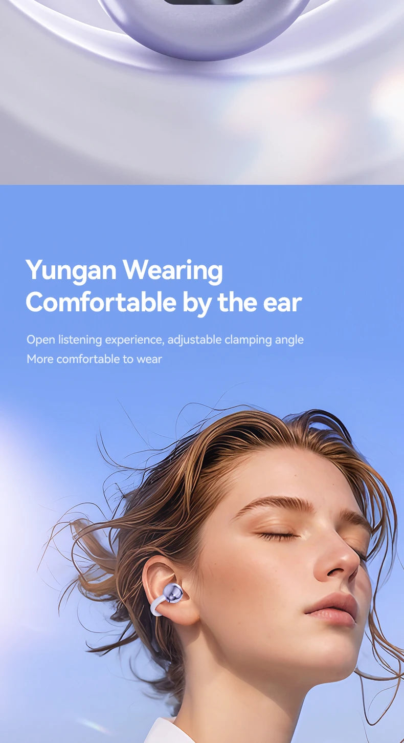 Bone Conduction Bluetooth 5.4 Earbuds – Waterproof Sport Headset with Mic