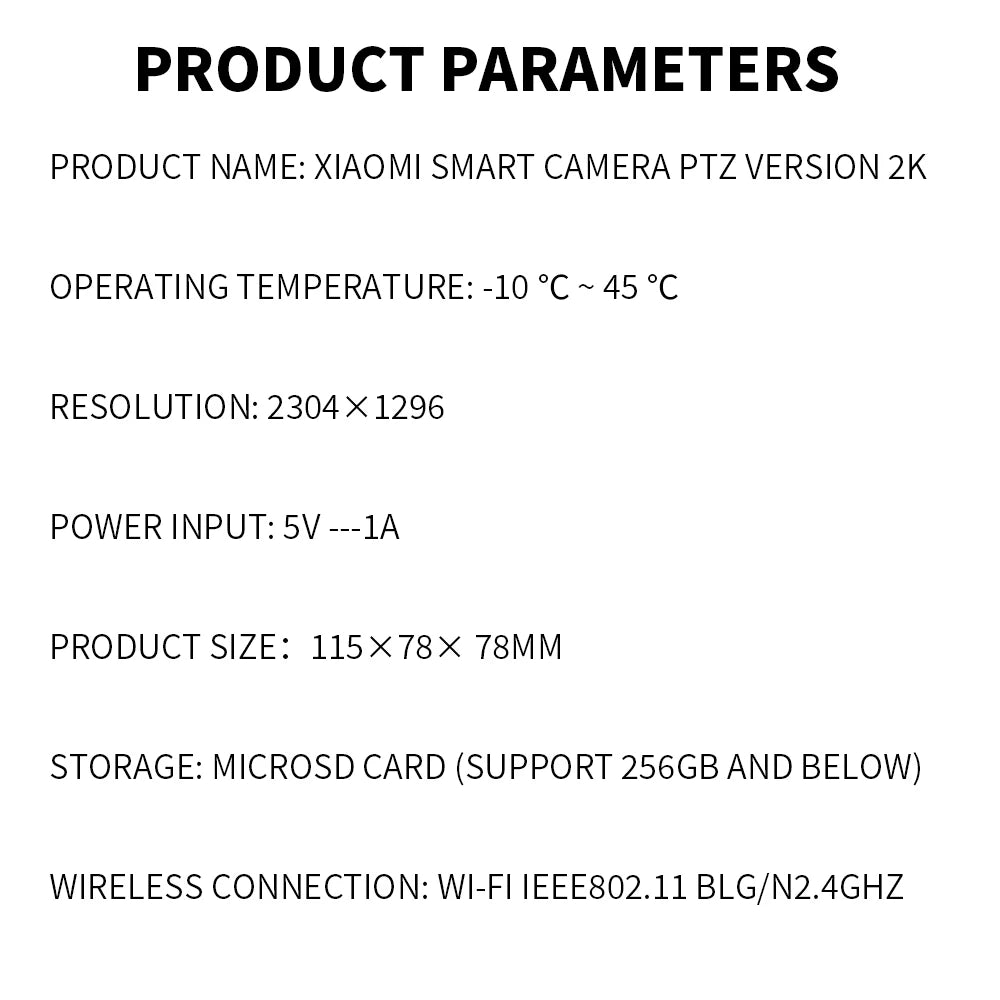 Xiaomi Mi PTZ Security Camera – 3MP, 360° View, AI Detection, Night Vision