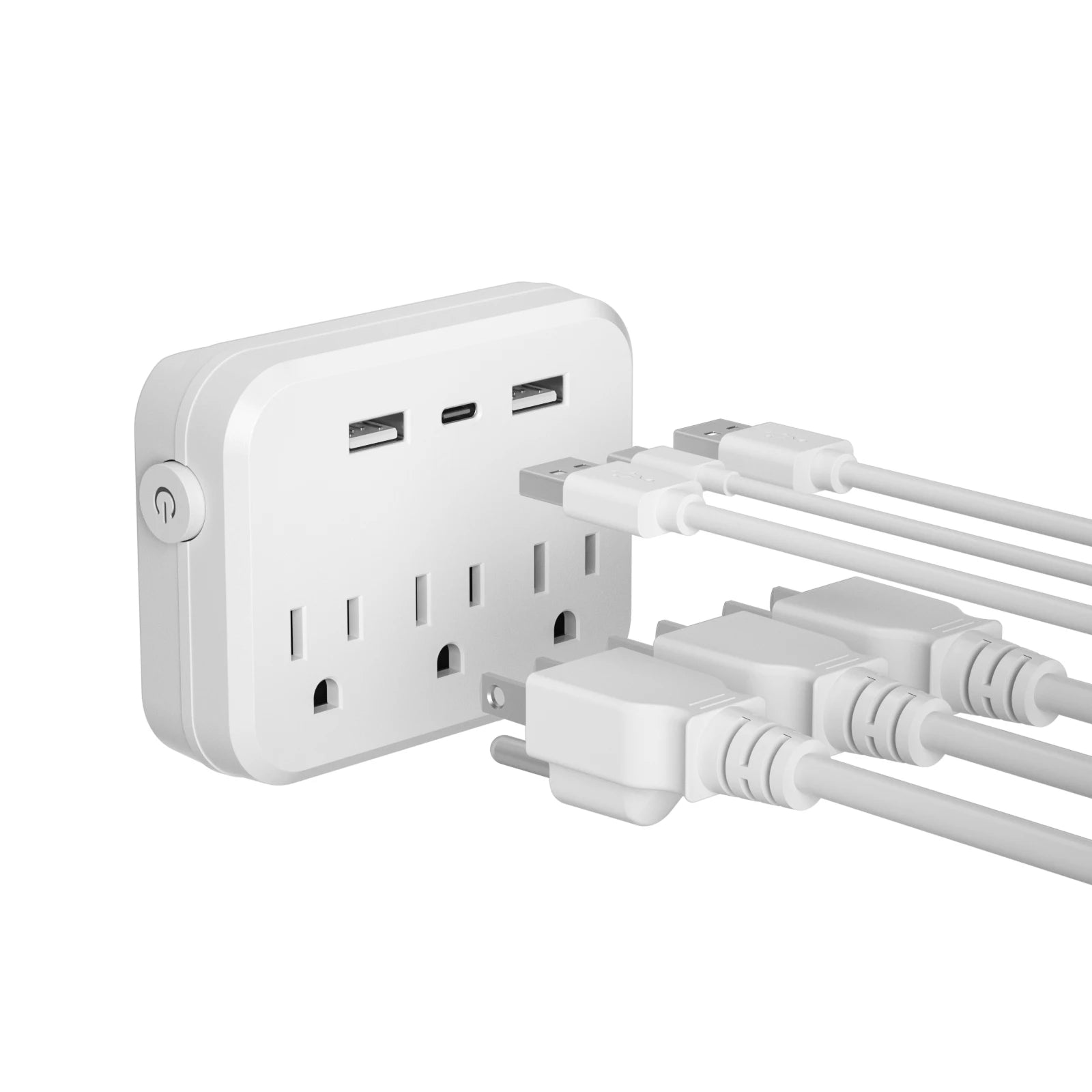 TRANSTON 6-in-1 Power Strip – AC Outlets with USB & USB-C Ports