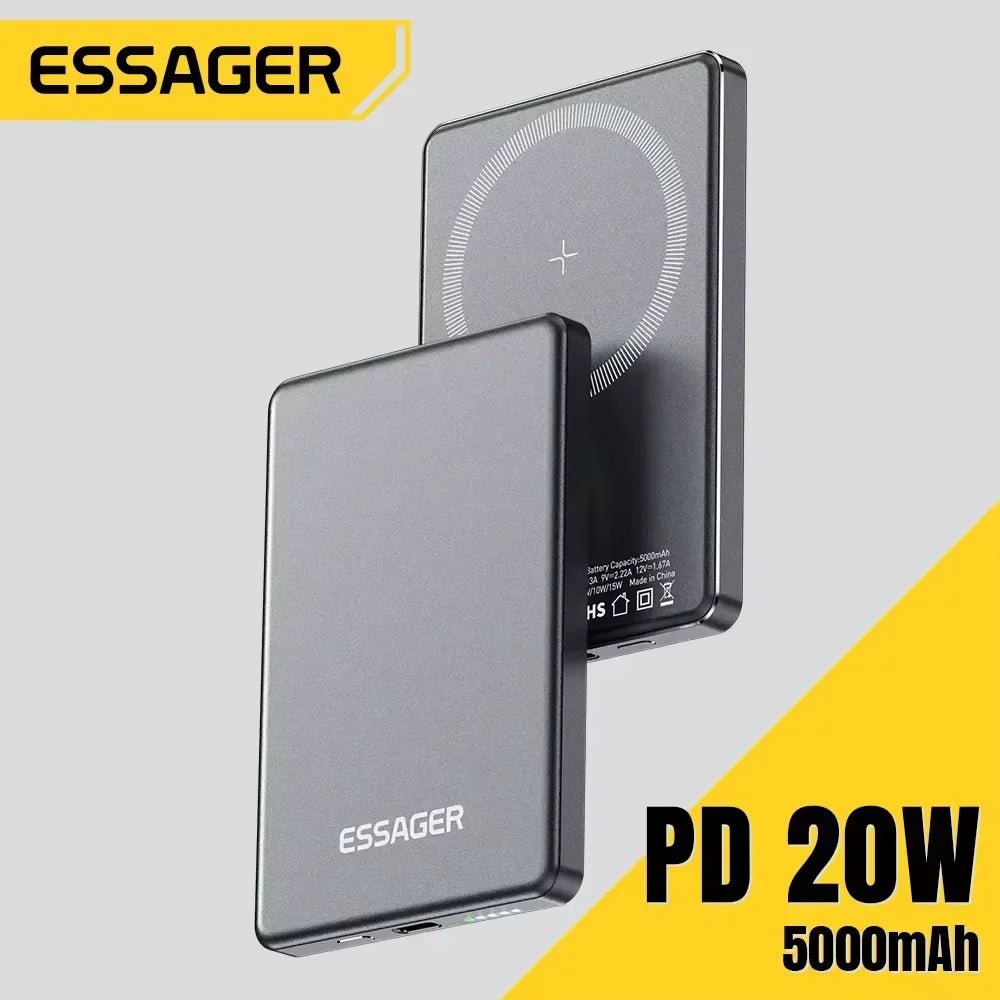 5000mAh Slim MagSafe Power Bank – Essager 20W