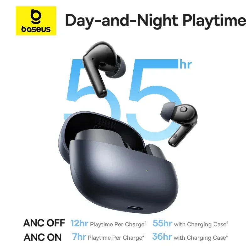 Baseus EP10 Pro ANC Wireless Earbuds – 50dB Adaptive Noise Cancellation, LDAC Audio & Bluetooth 6.0