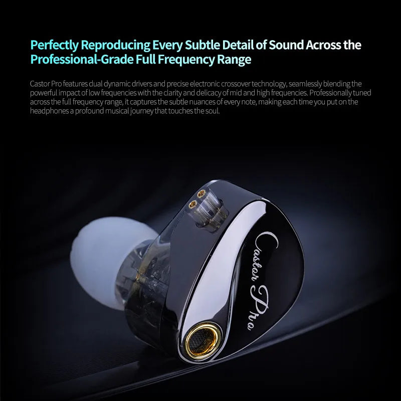 KZ Castor PRO 2DD Tunable In-Ear Earphones – High-Fidelity Wired IEM