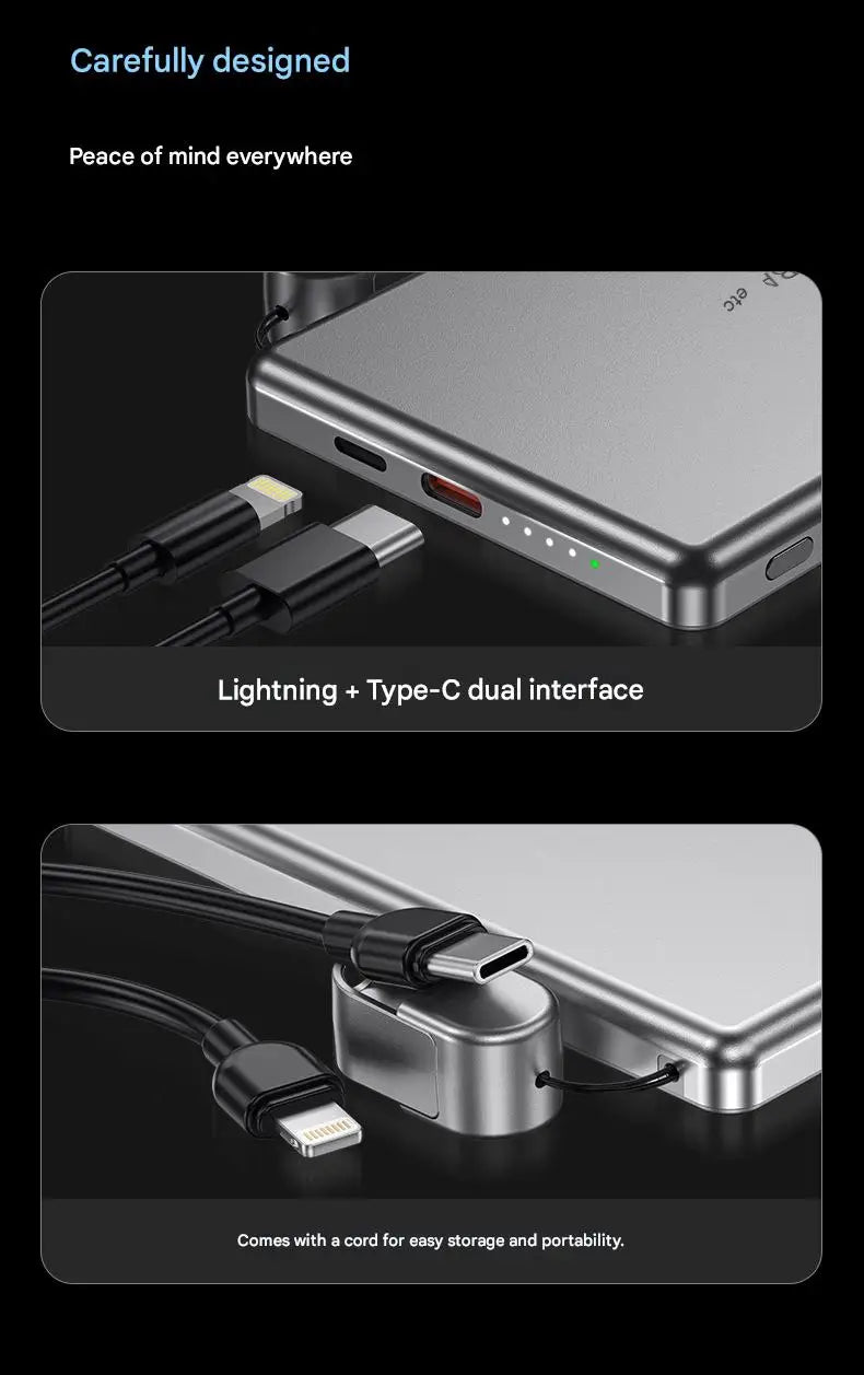 Ultra-Slim Magnetic Wireless Power Bank 10000mAh – 15W Fast Charging