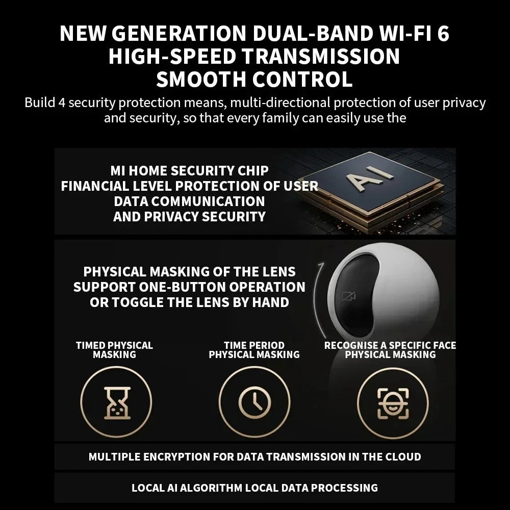 Xiaomi Smart Camera C700 8MP 4K Ultra HD Indoor WiFi 6 AI Human Detection Baby Cry Alert 2-WayTalk Night Vision Mi Home Security
