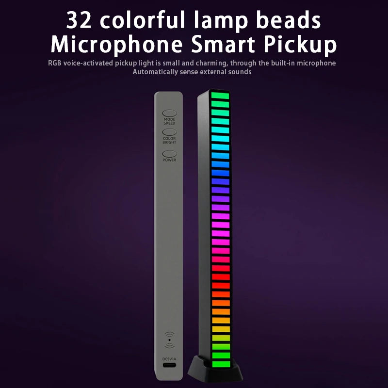 RGB LED Strip Desktop Light with Sound Control