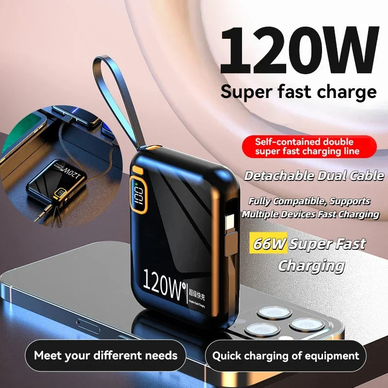 200000mAh 120W Power Bank – Portable USB-C Fast Charging for Phones