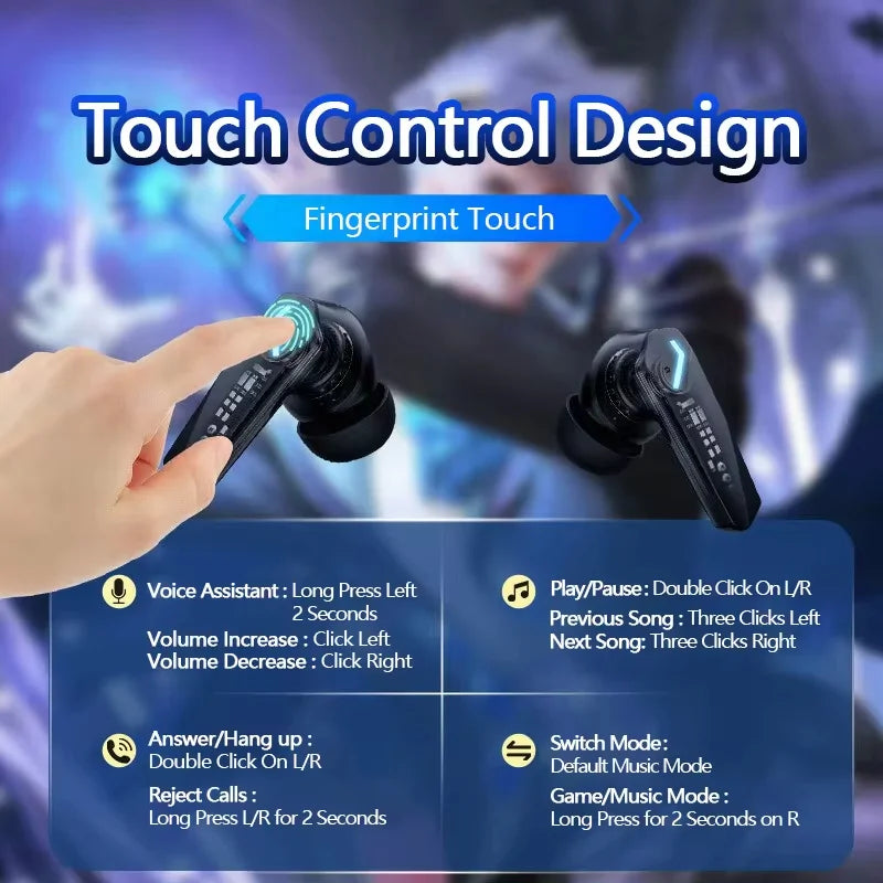 Genuine Lenovo GM2 Pro Bluetooth Earphones Gaming Low Latency In-Ear Wireless Headphones Dual Mode Music Sport Earbuds Headsets