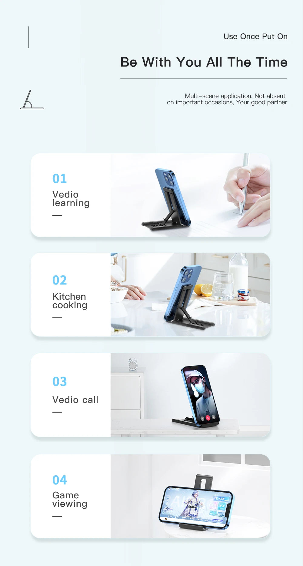 Essager Universal Desktop Mobile Phone Holder Stand For iphone14 13 Pro Max iPad Xiaomi Foldable Desk Bracket Portable Stand New