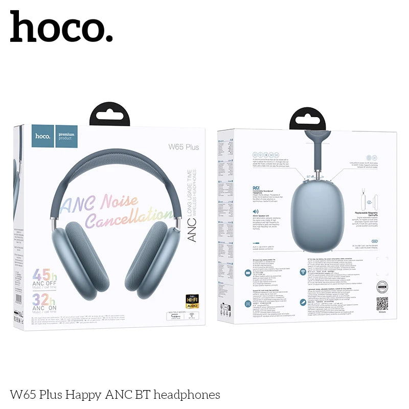 Wireless Over-Ear HOCO W65 Plus – ANC & HiFi Audio