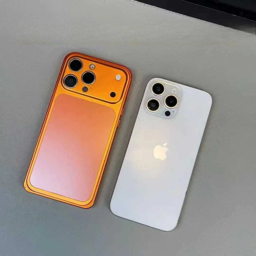 Color Alloy Frame Case – Anti-Drop Back Cover for iPhone 13–17 Pro/Pro Max