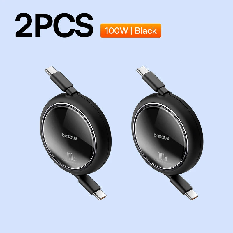 Baseus 100W Retractable USB-C Cable – Fast Charging