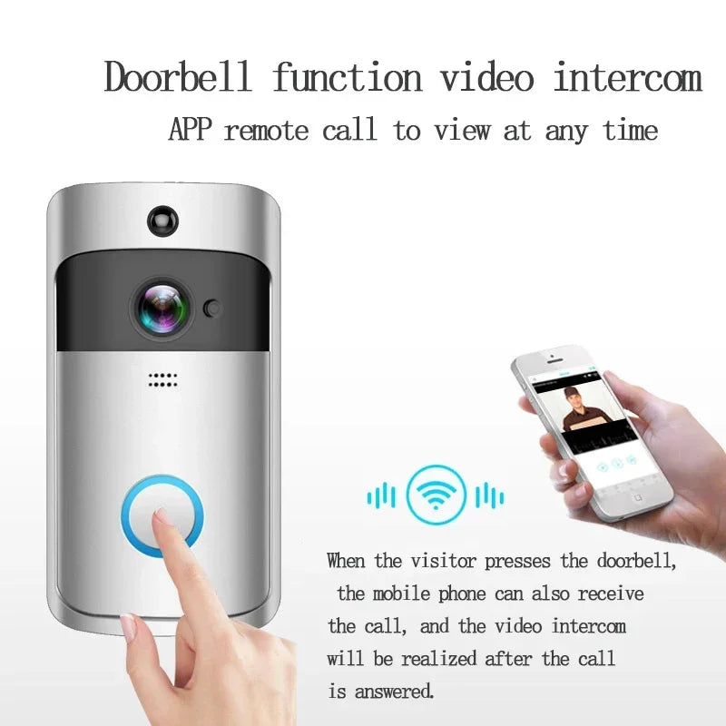 Battery-Powered WiFi Doorbell Camera – Smart Security for House