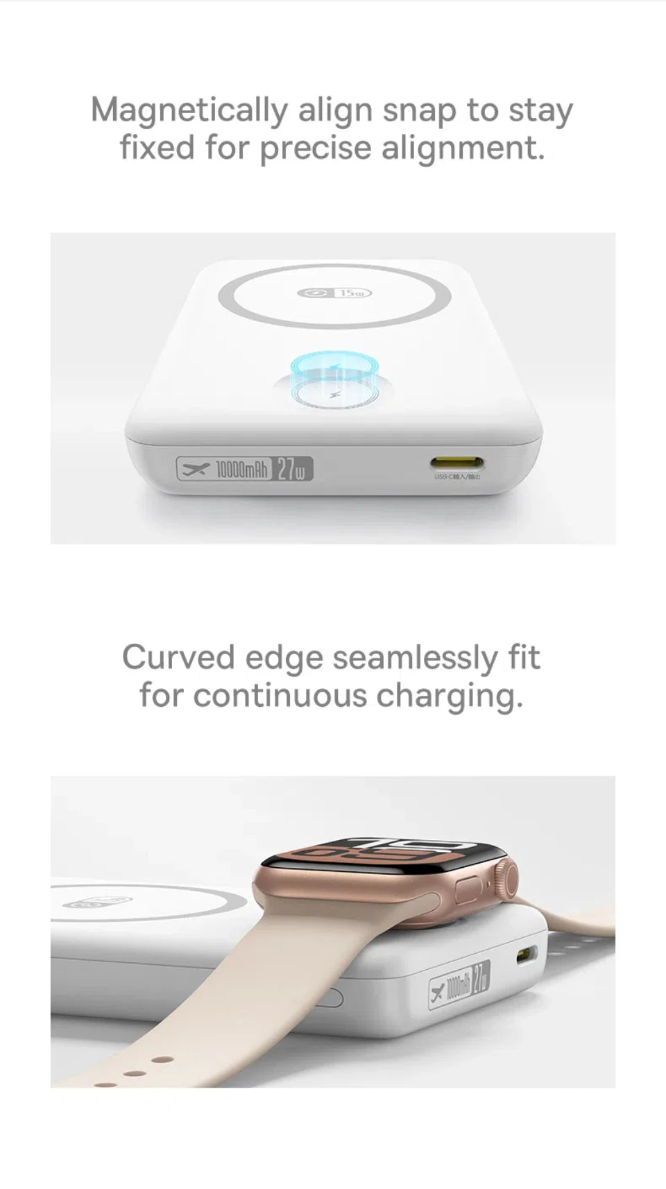 10000mAh Baseus Power Bank – Magnetic, Up to 27W