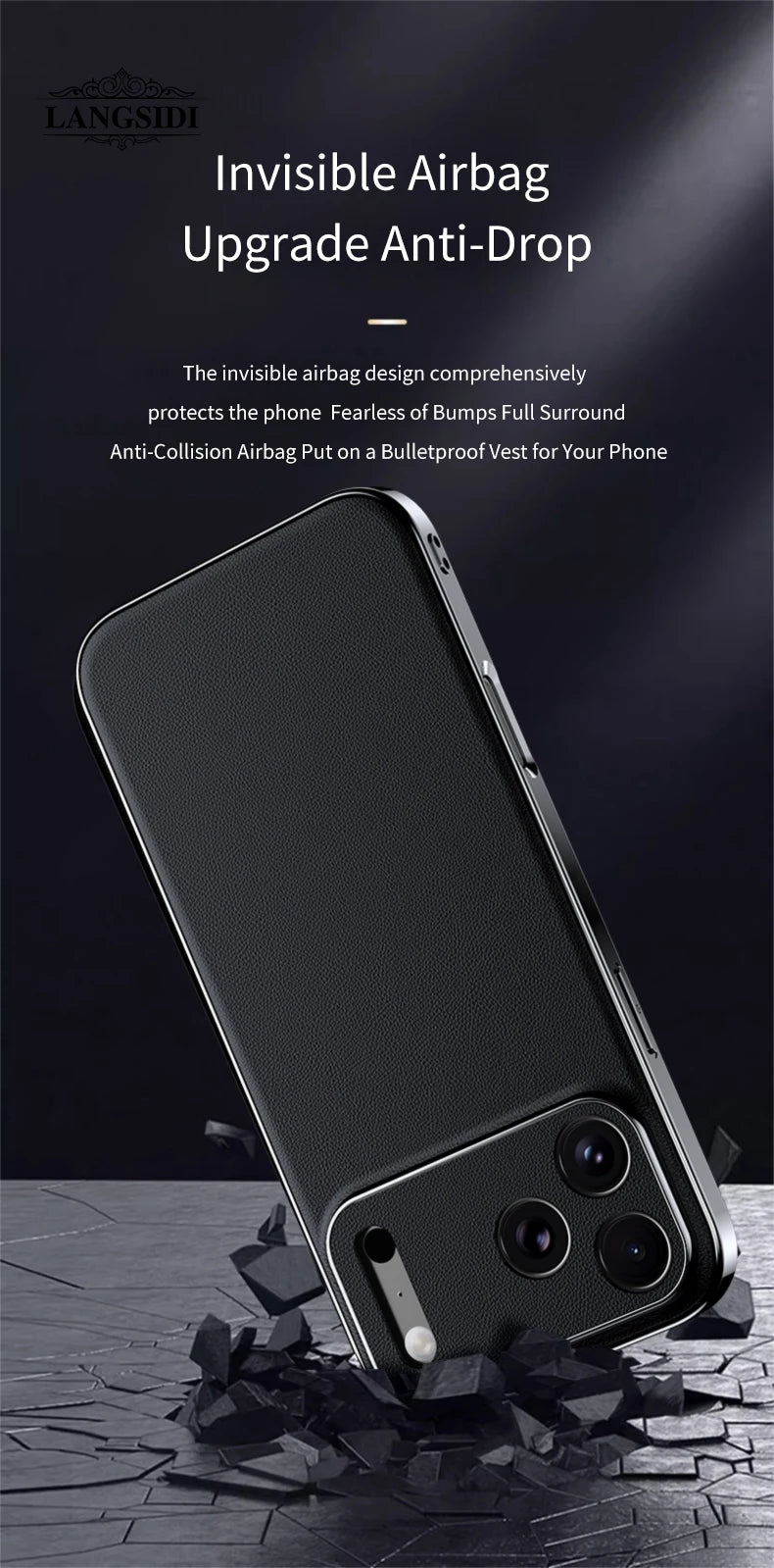 Luxury Leather Protective Case – iPhone 16 & 17 Series