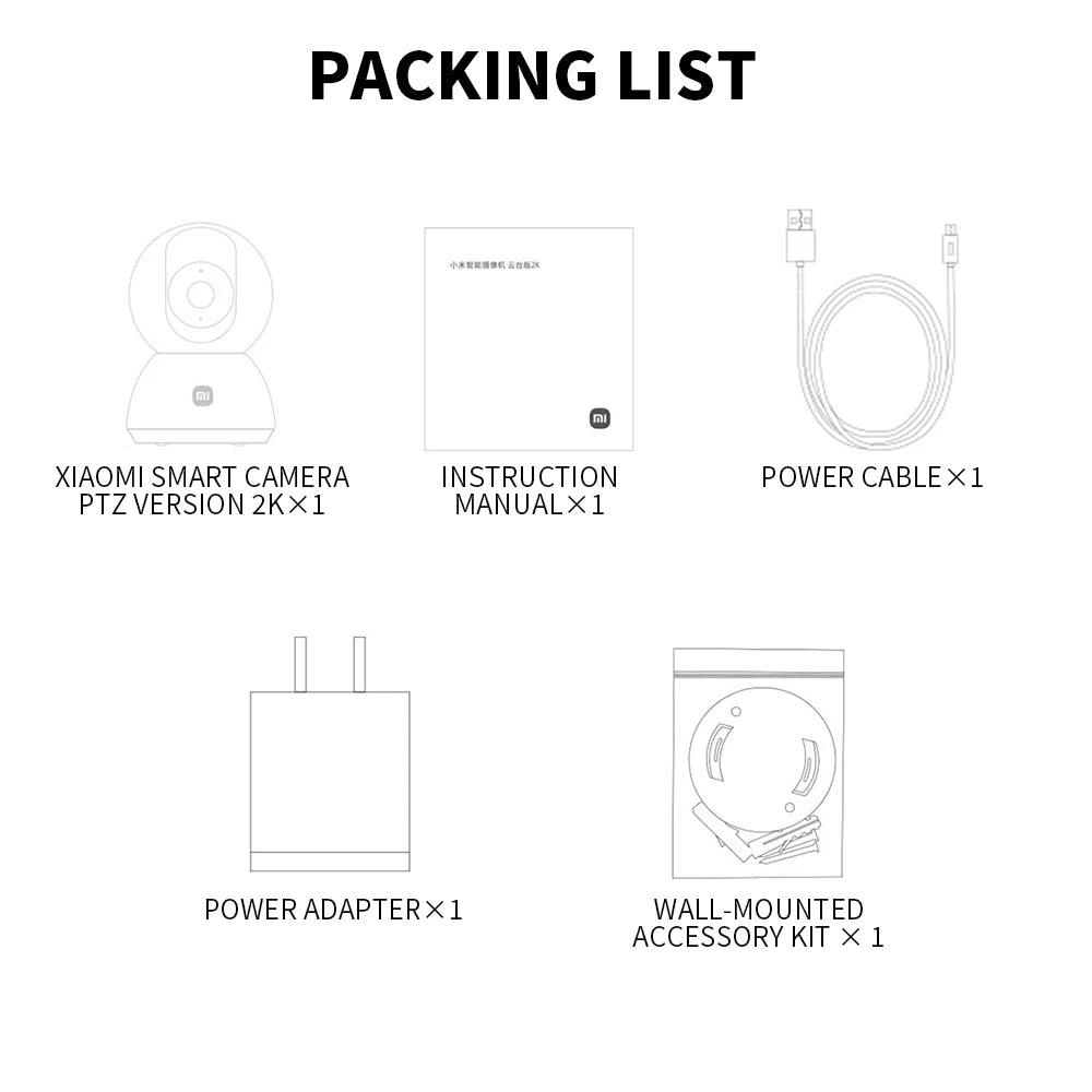 Xiaomi Mi PTZ Security Camera – 3MP, 360° View, AI Detection, Night Vision