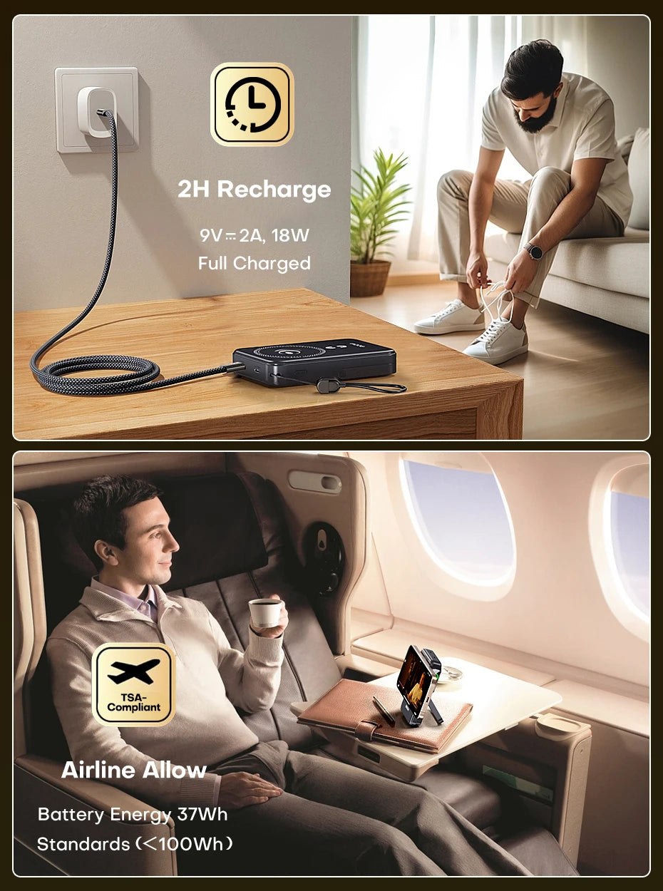 QOOVI Qi2 20W Wireless Power Bank 10000mAh