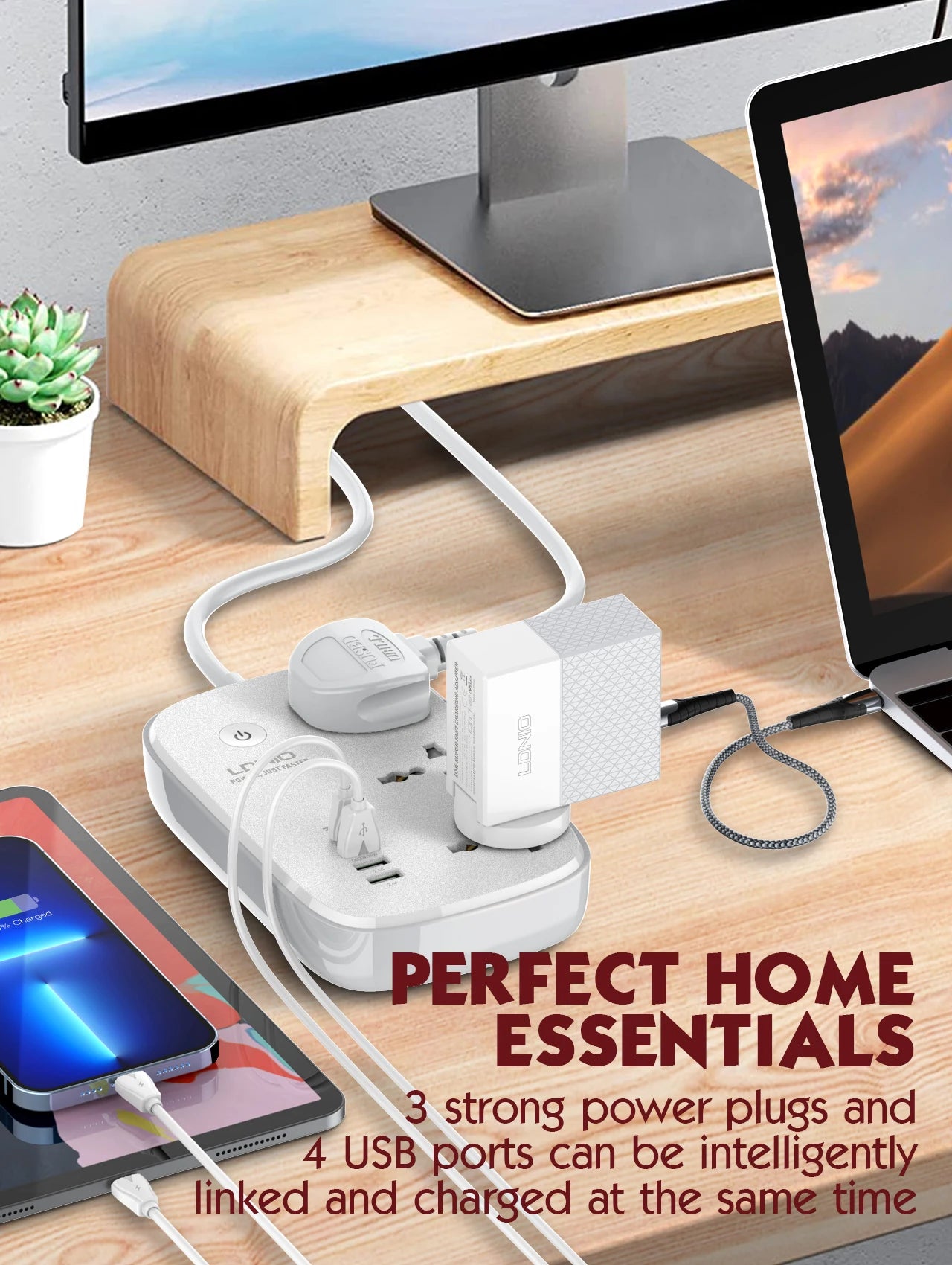LDNIO WiFi Smart Power Strip – USB PD Ports & Remote Control
