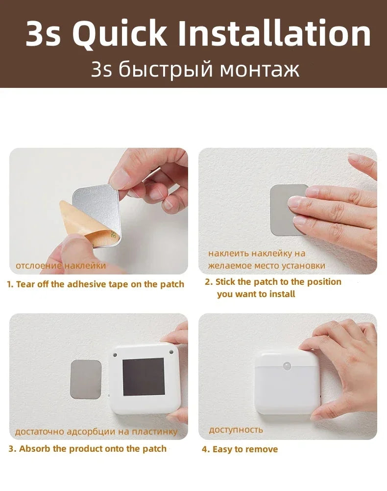 Motion Sensor Night Lamp – USB LED Light for Stairs, Closet, Hallway, Bedroom