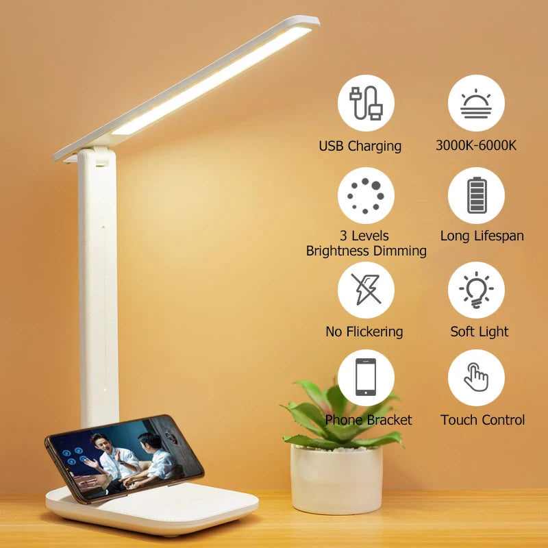 Foldable USB Desk Lamp – Reading & Study Night Light