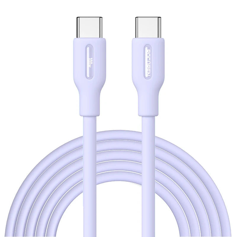 USB-C 100W Fast Charger Cable – Type-C Cord for Laptop & Phone