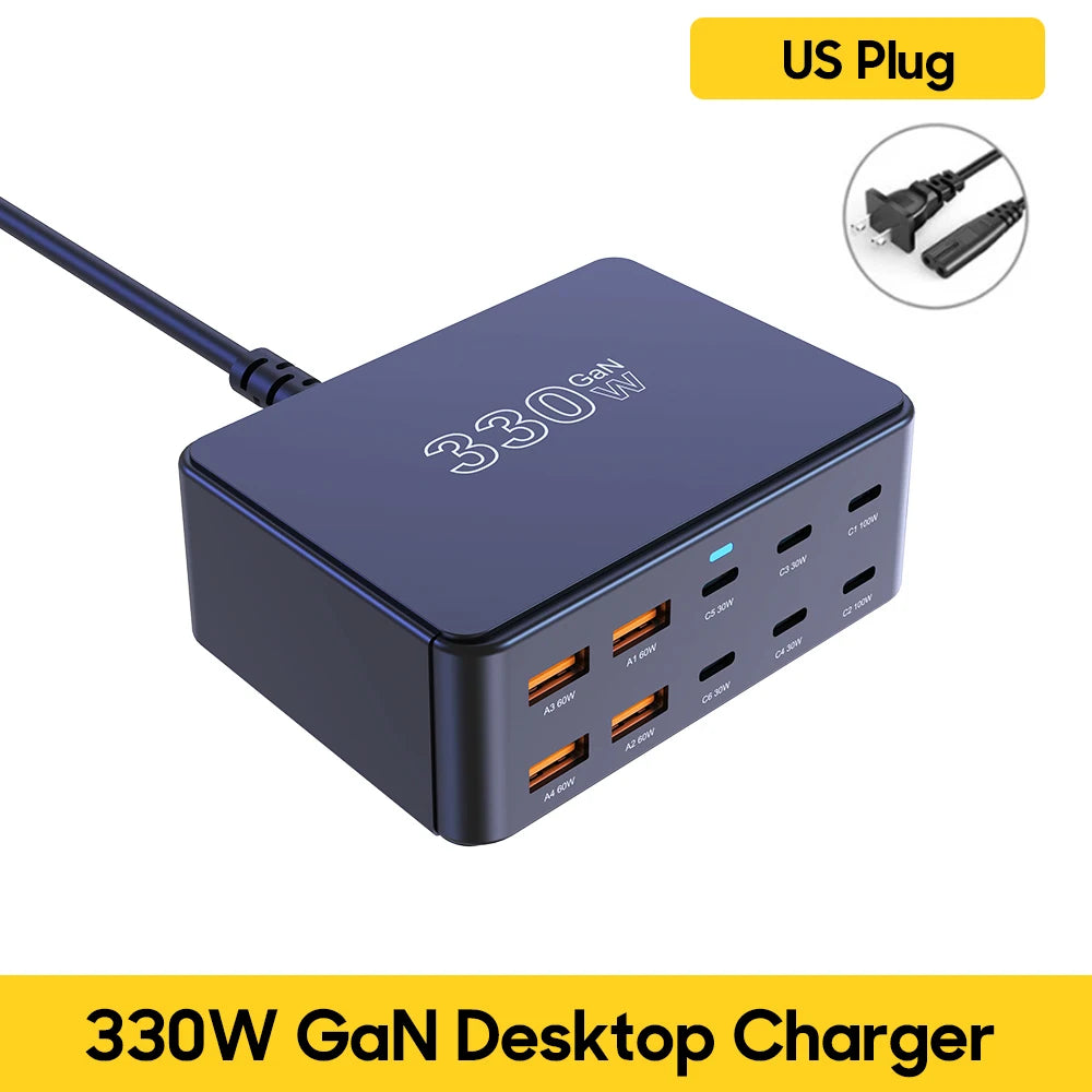 800W USB-C GaN Charger – 100W PD Multiport Fast Charging
