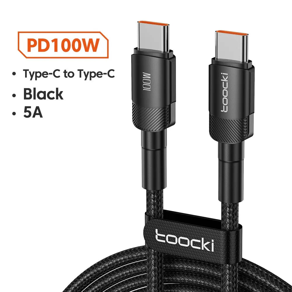 TOOCKI USB-C Fast Charging Cable – USB-C Charger Cord for Phone, Tablet & Power Bank