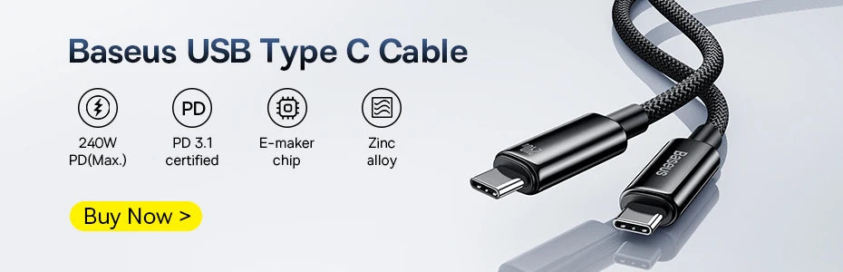 Baseus 100W Retractable USB-C Cable – Fast Charging