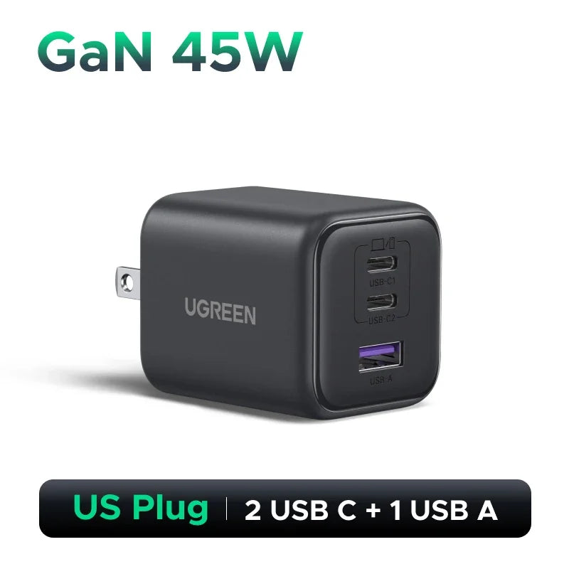 UGREEN 45W GaN USB-C Charger – PD3.0 PPS Fast Charging