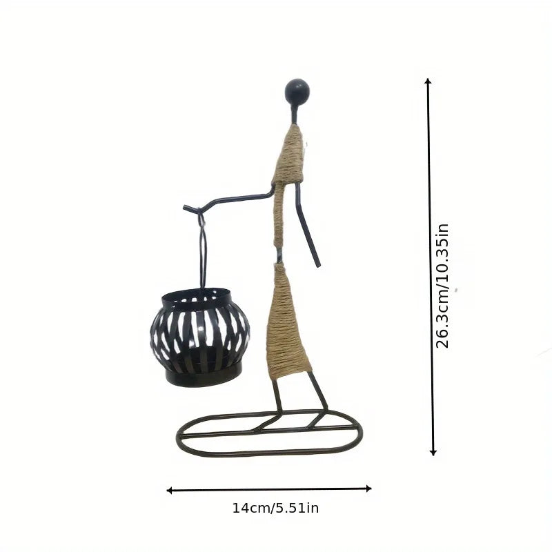 Metal Candlestick Figurine – Nordic Home Decor