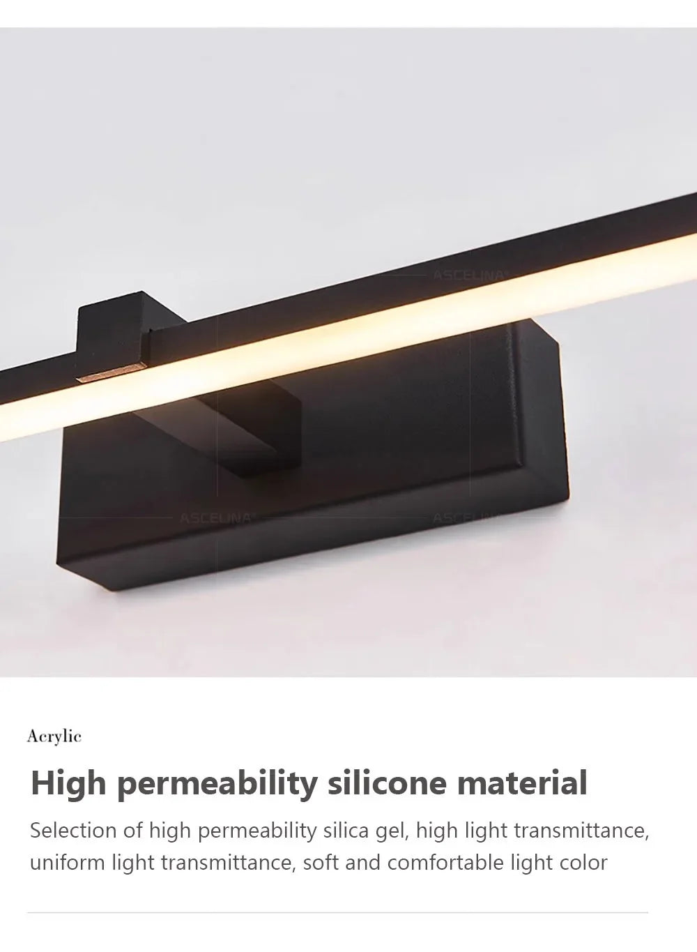 Indoor LED Wall Light – Mirror Decor, 60–100cm