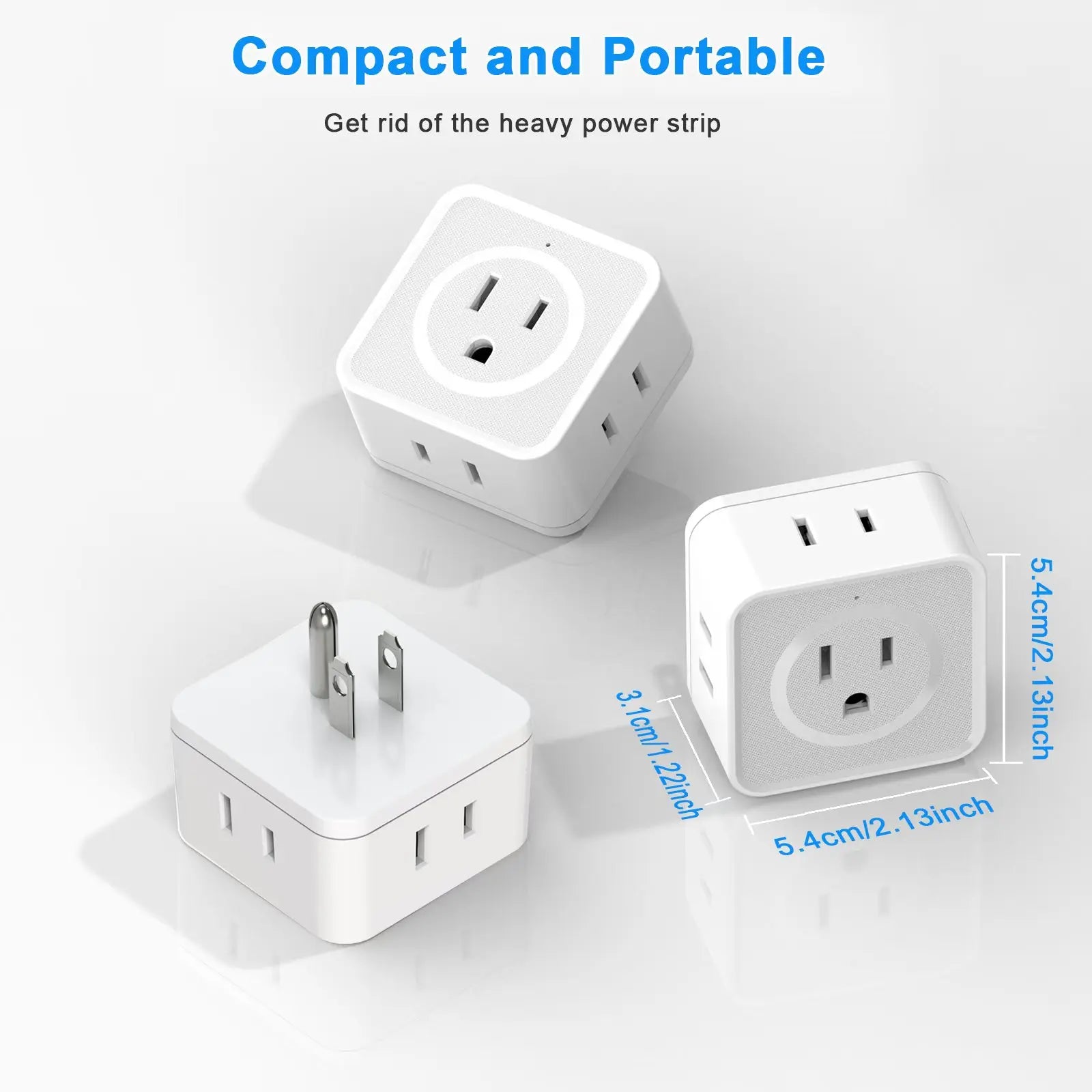 JcBlaon – Multi-Plug Outlet Splitter – 5-Way Power Expander